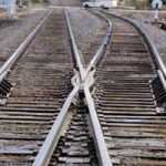 intersecting railroad tracks
