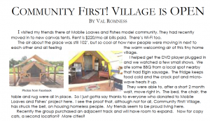 Community First! Village is Open